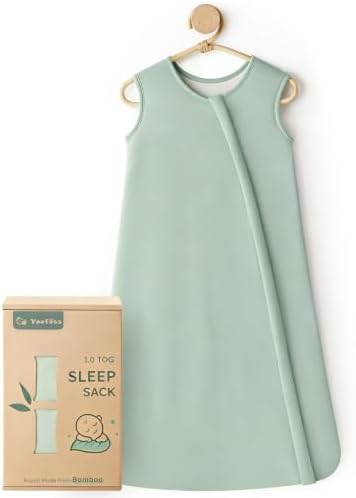 Yoofoss Baby Sleep Sack 12-18 Months Rayon Made from Bamboo 1.0 Tog