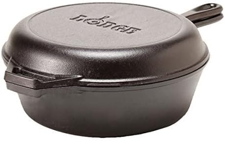 Lodge Cast Iron Combo Cooker, 3.2 Quart Deep Pot & 10.25 Inch Skillet Lid