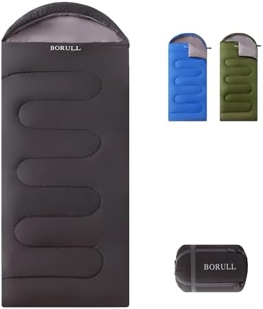 Double Sleeping Bags Queen Size for Adults Camping with 2 Pillows