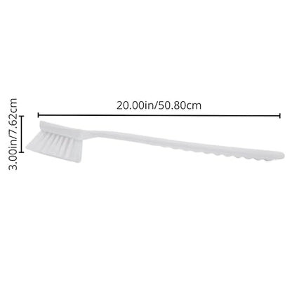 SPARTA 40501EC04 Plastic Large Scrub Brush, Kitchen Brush, Utility Brush With Long Handle For Cleaning, 20 Inches, Yellow