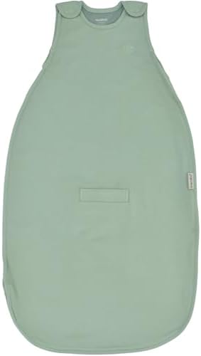 Woolino 4 Season Ultimate Baby Sleep Sack – Merino Wool Baby Sleeping Bag, Organic Cotton Outer, Temperature Regulating Wearable Blanket, All Season, 2 Months–2 Years - Aloe