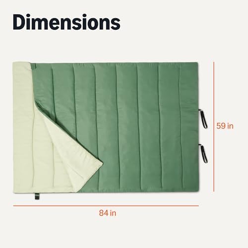 Amazon Basics Sleeping Bags for Adults, Camping Essentials, 3 Season Warm & Cool Weather