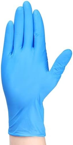 TitanFlex Heavy-Duty Blue Nitrile Gloves, 6-mil, Fully Textured, Mechanic Disposable Gloves, Powder-Free, Latex-Free