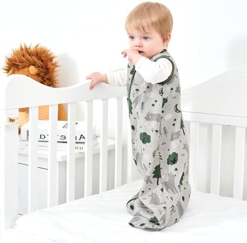 Yoofoss Baby Sleep Sack 24-36 Month 0.5TOG 100% Organic Cotton 2-Way Zipper