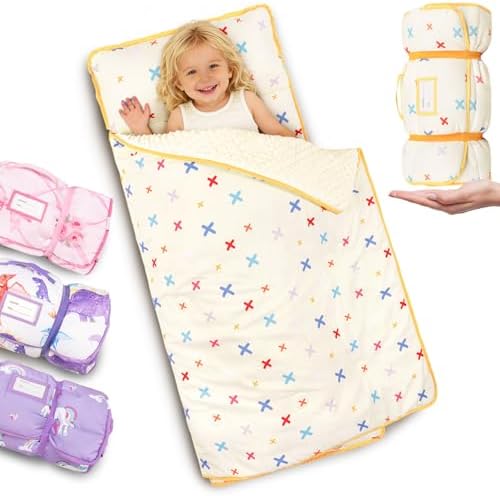 Primlect Toddler Nap Mat with Pillow, Thickened Extra Large Sleeping Bag