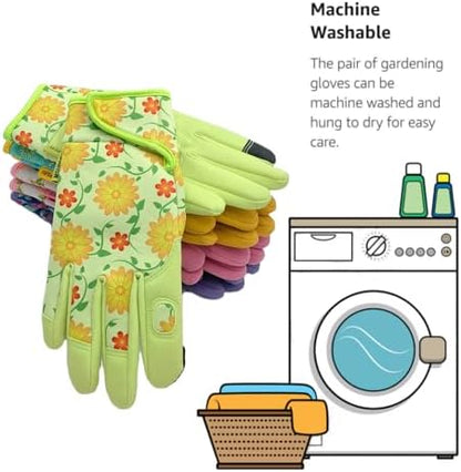 Thorn Proof&Puncture Resistant Gardening Gloves with Grip,Garden Gloves for Women, Leather Work Gloves,Gifts
