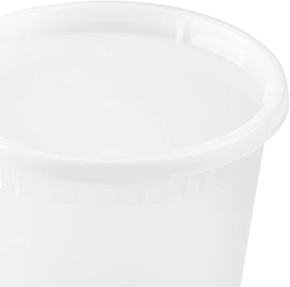 Karat [24oz - 240 ct] Clear PP Injection Molded Round Deli Containers with Lids (FP-IMDC24-PP