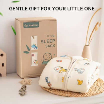Yoofoss Baby Sleep Sack 12-18 Months Rayon Made from Bamboo 1.0 Tog