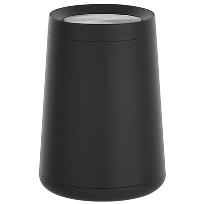 10 L/2.6 Gallon,Matte Black Bathroom Trash Can,Metal Garbage Can with Flipping Lid,for Bathroom, Living Room,Bedroom,Hotel,Office, Laundry Room (Black)
