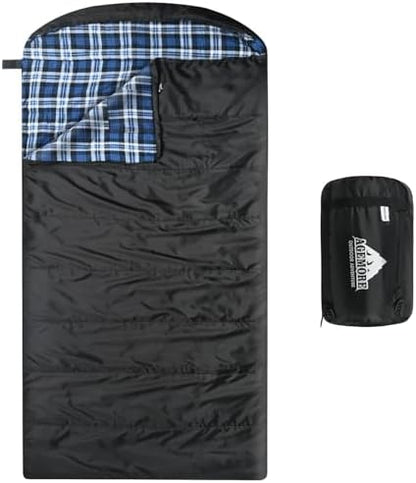 Cotton Flannel Sleeping Bag for Adults, Lightweight Sleeping Bag