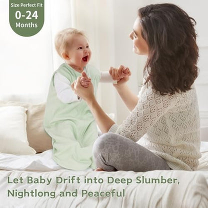 Baby Sleep Sack 0-6 Months, 100% Cotton Wearable Blanket, 0.5 Tog, 3 Pack