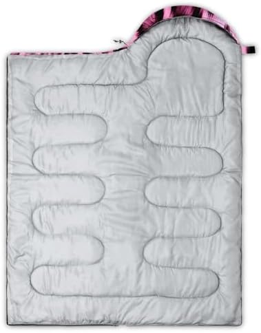 QOOMO Camping Sleeping Bags,3 Season Warm & Cool Weather,Lightweight,Waterproof Sleeping Bags for Adults & Kids,Traveling,and Outdoors,Camping Gear Equipment