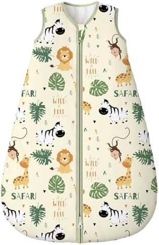 Yoofoss Baby Sleep Sack 6-12 Month 1.5TOG 100% Organic Cotton 2-Way Zipper