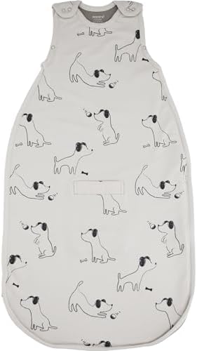 Woolino Merino Wool & Organic Cotton Baby Sleep Sack 2-24 Months – Ultimate 4-Season Baby Sleeping Bag, Universal Size Wearable Blanket, 2-Way Zipper & Adjustable Fit, Year-Round Use – Puppy