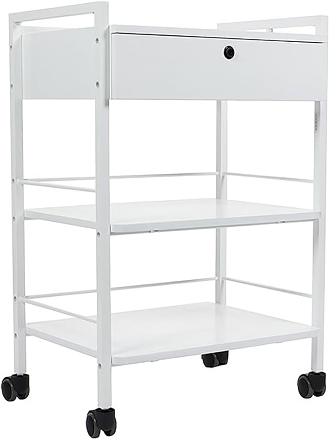 SKINACT Pro Single Drawer Cart Pro Medical Dental Mobile Utility Cabinet & Cart with Steel Frame and One Drawer