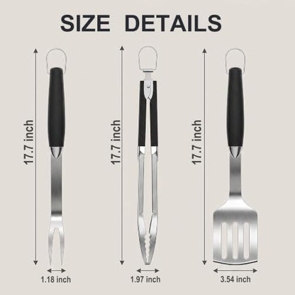 Grill Utensils Set,BBQ Tools Kit Grilling Accessories for Outdoor Barbecue