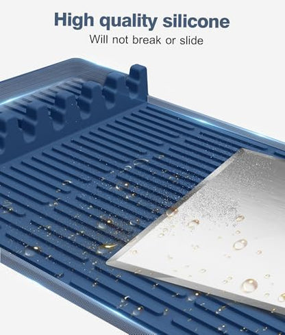 Silicone Grill Mat for Blackstone Griddle Accessories, 8-Slot Tool Mat