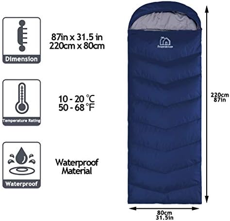 XL Size Upgraded Version of Camping Sleeping Bag 4 Seasons Warm and Cool, Lighter Weight, Adults and Children Can Use Waterproof Camping Bag, Travel and Outdoor Activities