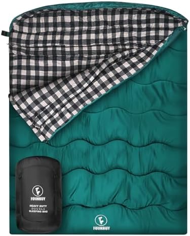 0 Degree Cotton Flannel Double Sleeping Bag for Adults