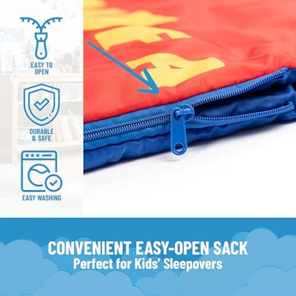 Jay Franco Disney Pixar Cars One of A Kind Slumber Sack - Cozy & Warm Kids Lightweight Slumber Bag/Sleeping Bag - Featuring Lighting McQueen