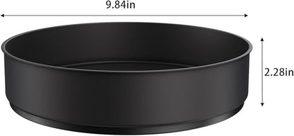 VAEHOLD Lazy Susan Stainless Steel Black Spice Rack Turntable for Pantry Cabinet - Decorative Trays Storage Containers Organizer for Kitchen Cabinet, Snacks, Bathroom (10 inches)