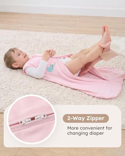 Yoofoss Baby Sleep Sack 6-12 Months Wearable Blanket for Babies 100% Organic Cotton 2-Way Zipper TOG 0.5 Toddler Sleeping Sack 3 Pack, Soft Lightweight Sleep Sacks