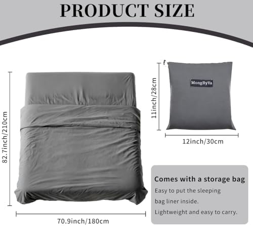 Sleeping Bag Liner, Compact Travel Sheets for Hotel Hostel