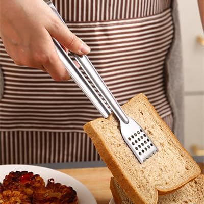 10 Pack Buffet Tongs,Stainless Steel Serving Tongs Serving Utensils 7Inch