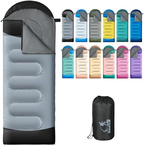 Sleeping Bags for Adults Kids - 3 Season Cold&Warm Weather Waterproof Camping Sleeping Bag - Lightweight Sleeping Bags for Camping Hiking Outdoor Travel