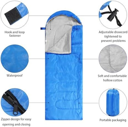 Junkin 12/36 Pcs Camping Sleeping Bags for Adult