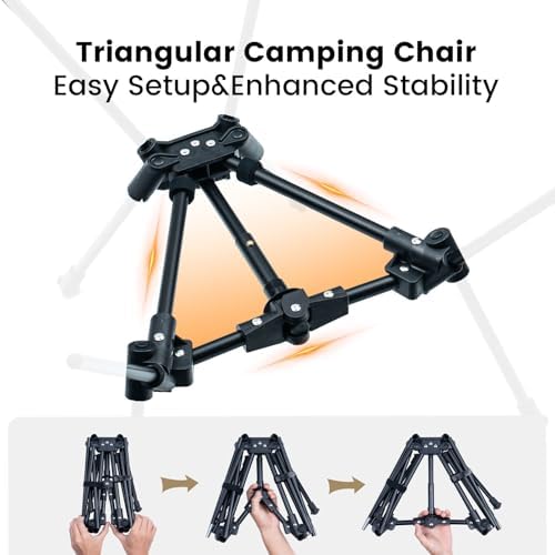ONETIGRIS Tigerblade Camping Chair, Lightweight Folding Backpacking Hiking Chair, Compact Portable 330 lbs Capacity