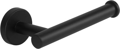 NearMoon Bathroom Toilet Paper Holder, Premium SUS304 Stainless Steel Rustproof Wall Mounted Toilet Roll Holder for Bathroom, Kitchen, Washroom (1 Pack, Matte Black)