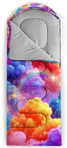 QOOMO Camping Sleeping Bags,3 Season Warm & Cool Weather,Lightweight,Waterproof Sleeping Bags for Adults & Kids,Traveling,and Outdoors,Camping Gear Equipment