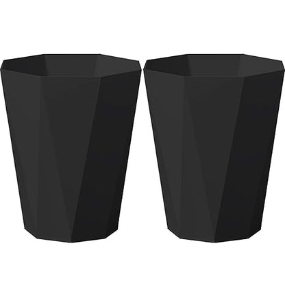 Small Trash Can 2.6 Gallon Bathroom Garbage Can Waste Basket Recycling Bin for Toilets Dorms Kitchens, Black
