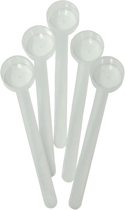 1 Teaspoon (1/3 Tablespoon | 5 mL) Long Handle Scoop for Measuring Coffee, Pet Food, Grains, Protein, Spices and Other Dry Goods (Pack of 5)