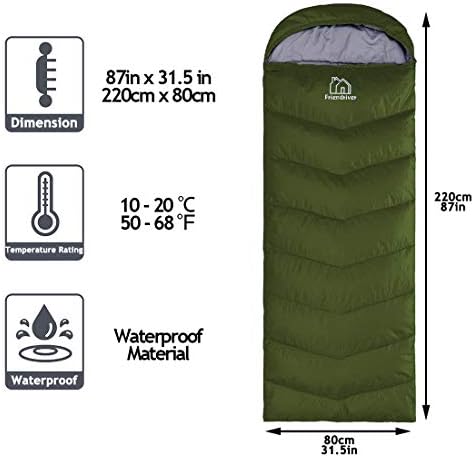 XL Size Upgraded Version of Camping Sleeping Bag 4 Seasons Warm and Cool, Lighter Weight, Adults and Children Can Use Waterproof Camping Bag, Travel and Outdoor Activities