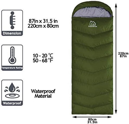 XL Size Upgraded Version of Camping Sleeping Bag 4 Seasons Warm and Cool, Lighter Weight, Adults and Children Can Use Waterproof Camping Bag, Travel and Outdoor Activities