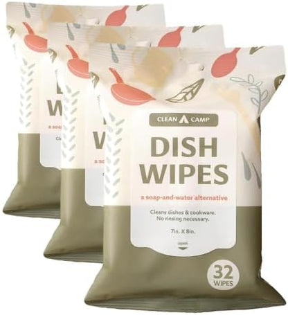 Dish Wipes | A Soap-and-Water Alternative (Pack of 3)