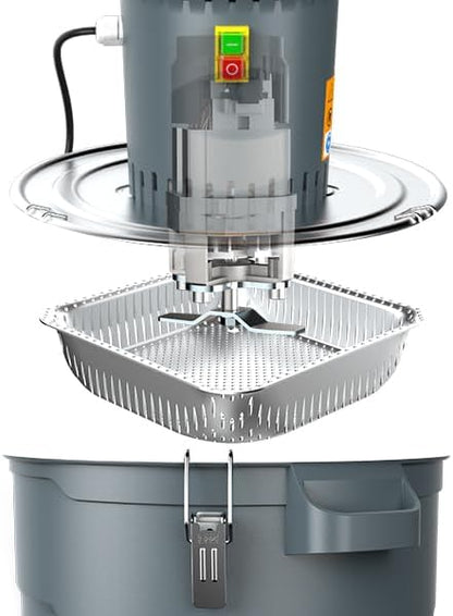 6.6 Gallons Corn Grinder Mill, Dry Grain Mill Grinders Electric, Farm Home Wheat Grinder for Spice Rice Feed Flour Cereals, 7 Sizes Sieves (25L)