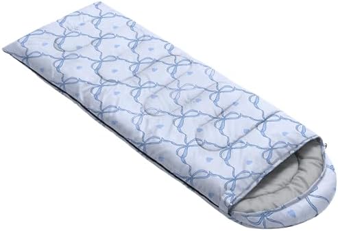 QOOMO Camping Sleeping Bags,3 Season Warm & Cool Weather,Lightweight,Waterproof Sleeping Bags for Adults & Kids,Traveling,and Outdoors,Camping Gear Equipment