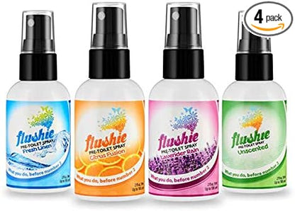 Flushie Pre-Toilet Sprays for Poop Travel Size Toiletries Bathroom Spray for Poop Spray for Toilet Deodorizer Traveling Essentials Poop deodorizer Poop Odor eliminator