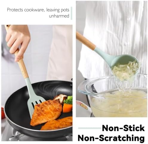 Camping Cooking Utensils Set, Silicone Cookware for Travel BBQ