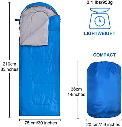 Macarrie 10 Pcs Bulk Sleeping Bags for Adults 0 Degree Waterproof Emergency Sleeping Bags with Compression Sack for Camping Hiking Backpacking Outdoor Activities