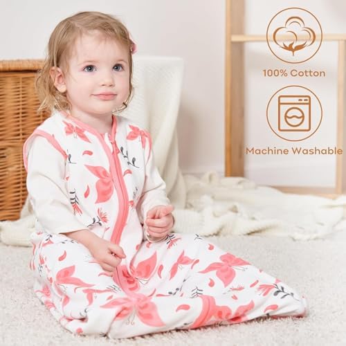 Yoofoss Baby Sleep Sack 24-36 Month 0.5TOG 100% Organic Cotton 2-Way Zipper
