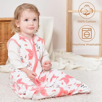 Yoofoss Baby Sleep Sack 24-36 Month 0.5TOG 100% Organic Cotton 2-Way Zipper