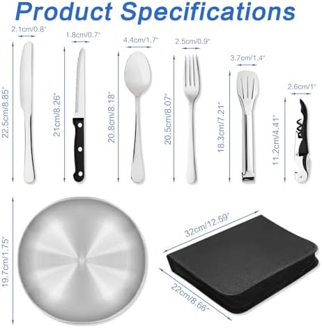 Camping Utensils, Camping Essentials 2-4 Person 11pcs/21PCS with Spoons Plates Forks Knives Travel Utensils with Case, Accessories Set for Grill Outdoor Car Picnic Essentials