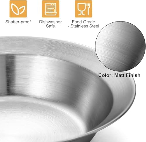 Stainless Steel Bowl Set Kit Polished Stainless Steel Dishes Set