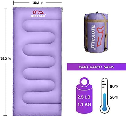 Compact Lightweight Sleeping Bags for Adults, Warm Weather Camping