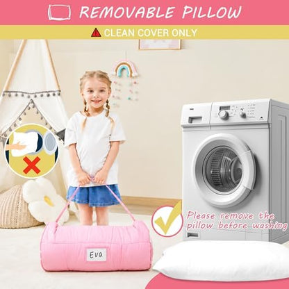 Lasoftan Toddler Nap Mat with Pillow and Blanket, Extra Large Rolled Napping Mats,Slumber Bags for Boys Girls,Kids Sleeping Bag for Daycare, Preschool Travel Camping