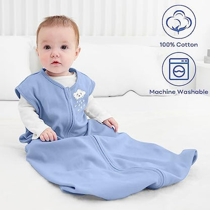 Yoofoss Baby Sleep Sack 18-24 Month 0.5TOG 100% Organic Cotton 2-Way Zipper